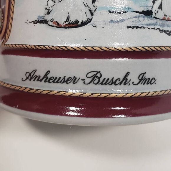 BUDWEISER SPECIAL EDITION 1989 HOLIDAY STEIN  WINTER'S EVENING - Picture 5 of 11